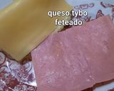 Foto del paso 2 de la receta: Sandwichs primavera (jamón, queso, tomate lechuga)