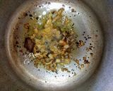 A picture of step 4 of Moong Matar Khichdi with Gajar Halva.