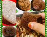 A picture of step 1 of Eggless Decedent chocolate cake in microwave.