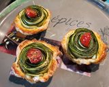 Une image de l'étape 4 de Tartelettes cœur de courgettes.