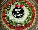 Foto langkah ke 8 dari resep Pie Susu toping keju dan buah.