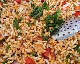 A picture of step 2 of Dry bhel fireless cooking with puffed rice.