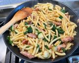Une image de l'étape 14 de Gratin de macaronis au lard, courgettes et roquefort.
