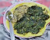 A picture of step 1 of Saag and Barley dosa.