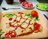 A picture of step 5 of Omelet sandwich.