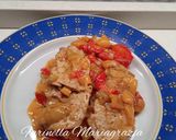 A picture of step 5 of Pork Loin Cutlets with Bell Peppers (Skillet Recipe).