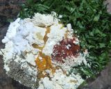 A picture of step 2 of Radish leaves pattour (Mooli ke patte ke pattour).