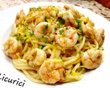 Pas rețetă Spaghetti cu creveți, în sos de lămâie 4 fotografie