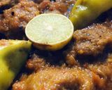 A picture of step 6 of Achar ghousht.