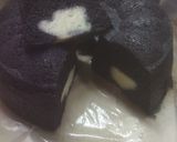 Foto langkah ke 7 dari resep Bolu Ketan Hitam Kukus isi Cream Cheese.