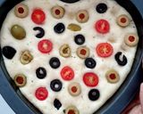 A picture of step 3 of Olives cherry tomatoes Focaccia.