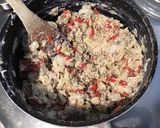 Une image de l'étape 9 de Couronne de céréales à la ricotta,poivrons rouges grillés et pancetta corse.
