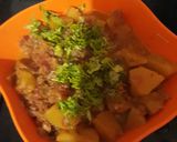 A picture of step 5 of Pumking gravy sabji.