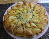 Foto del paso 7 de la receta Corona hojaldrada de jamón y queso