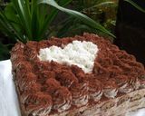 Foto langkah ke 8 dari resep Tiramisu Egg Drops Bday Cake.#cepat,mudah no ribet,tp rasa&harga.