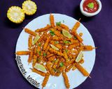 A picture of step 7 of Masala Corn Fries.