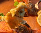A picture of step 7 of Air fried crispy salmon with scrambled eggsʕ·͡ᴥ·ʔ.