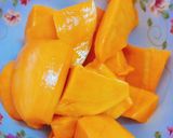 Hình bước làm 1 của món Kem xoài