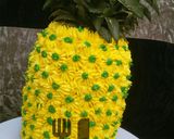 A picture of step 9 of Pineapple spong cake (pineapple shape).