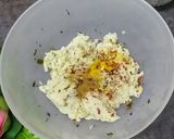 A picture of step 2 of Masala Poori from left over sooji upama.