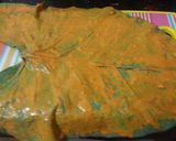 A picture of step 6 of Besan patra.