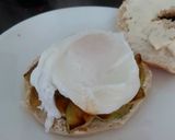 A picture of step 6 of My Bagel + Avocado, Tomato, Poached Egg, Cream Cheese.