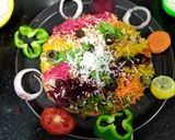 हेल्थी रेनबो पिज़्ज़ा (healthy rainbow pizza recipe in Hindi) रेसिपी चरण 5 फोटो