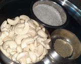 A picture of step 1 of Kaju katri.