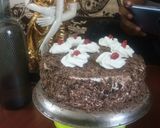 A picture of step 10 of Eggless Choco Forest Cake.