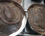 A picture of step 4 of Chocolate crepe cake.