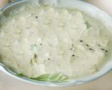 A picture of step 5 of Spinach potato koottu with rice.