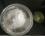 A picture of step 1 of Moon shape mathri.