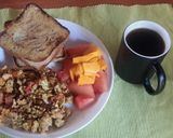 A picture of step 3 of Easy scrambled eggs #eldybreakfast.