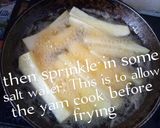 A picture of step 2 of Fried Yam and Peppered Stew a. k. a dundun.