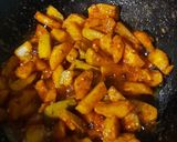 A picture of step 8 of Bihari Style Dry Parwal Aloo Masala.