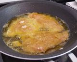 A picture of step 5 of Fried pesto chicken!!.