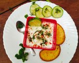 A picture of step 4 of Tzatzuki dip(Lebanese tzatziki dip).