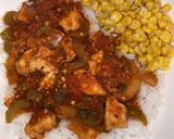 A picture of step 3 of Saucy Chicken & Rice.