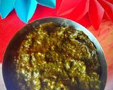 A picture of step 4 of Colocasia/Arbi Leaves Chutney.