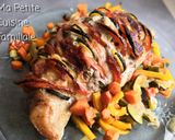 Une image de l'étape 4 de Rôti de porc courgettes, tomates, mozzarella.