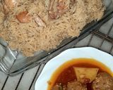 A picture of step 3 of Kofta curry, chicken pulao.