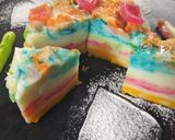 रेनबो मिल्क जेली (rainbow milk jelly recipe in Hindi) रेसिपी चरण 8 फोटो