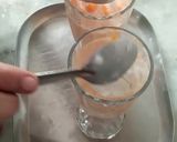 A picture of step 10 of Mango Boba Drink (with homemade mango bubbles).