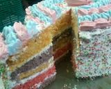 Foto langkah ke 6 dari resep Trico rainbow cake.
