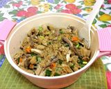 A picture of step 7 of Japanese paella.