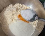 A picture of step 2 of Besan Dhokla.