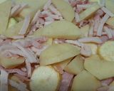 Une image de l'étape 3 de Petit gratin au jambon etaux légumes cachés.