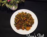 A picture of step 4 of Tawa Bhindi Aloo.