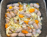 Foto del paso 6 de la receta: Salchichas encebolladas al vino blanco en airfryer Cosori