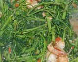 Foto langkah ke 3 dari resep Tumis Kangkung Belacan dengan Udang Segar.
